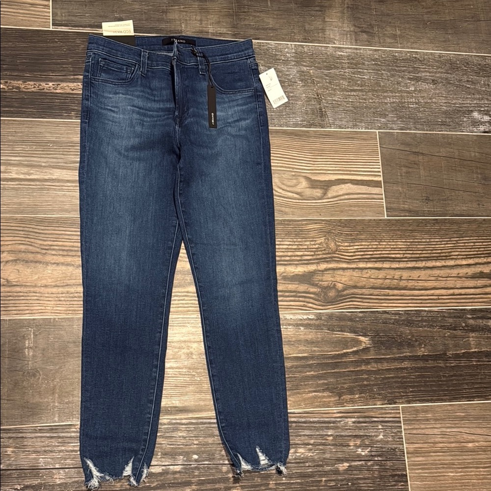 Jbrand Dark Blue High-Rise Skinny Jeans